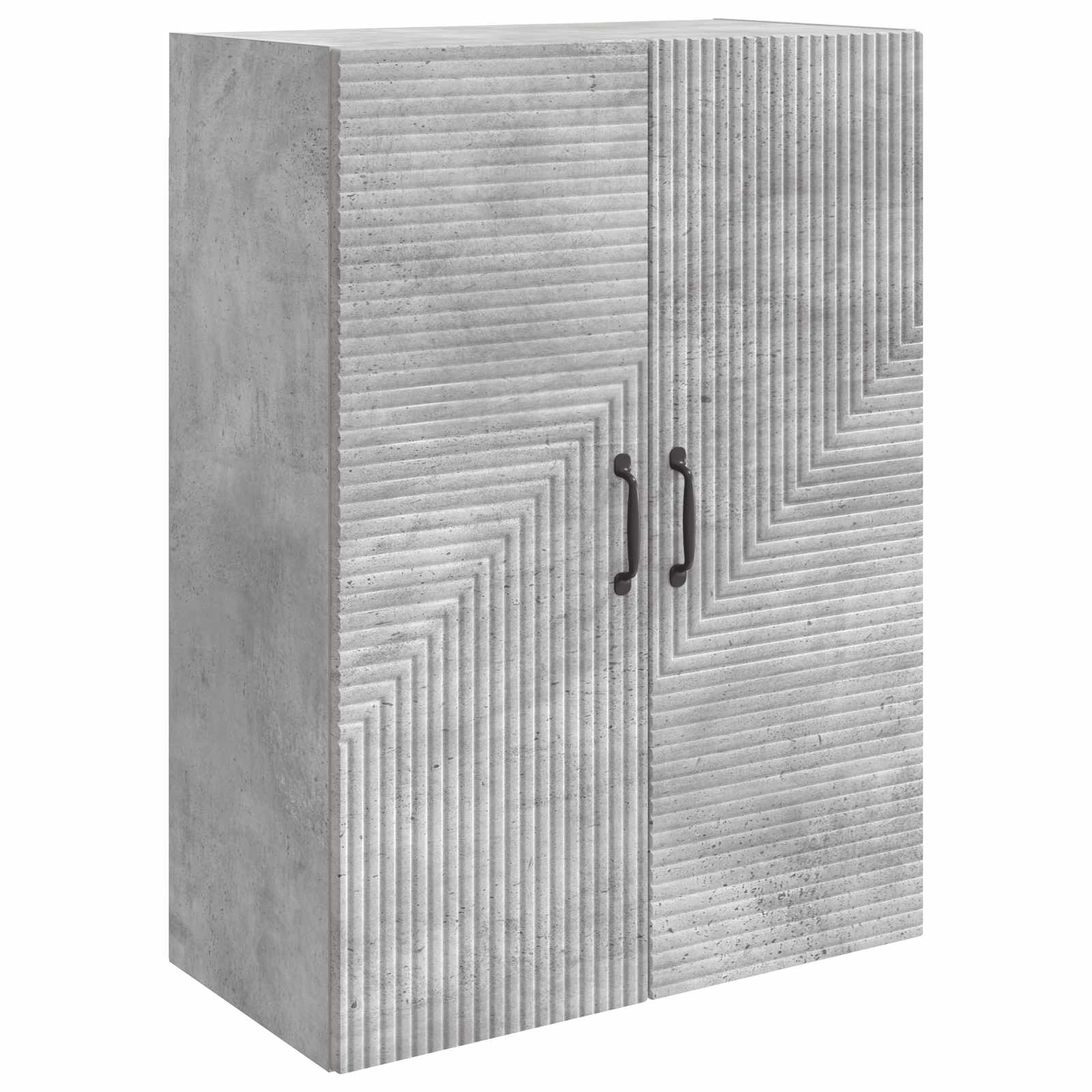 vidaXL Wall-Mounted Cabinet Concrete Grey 66 x 34.5 x 90 cm 2