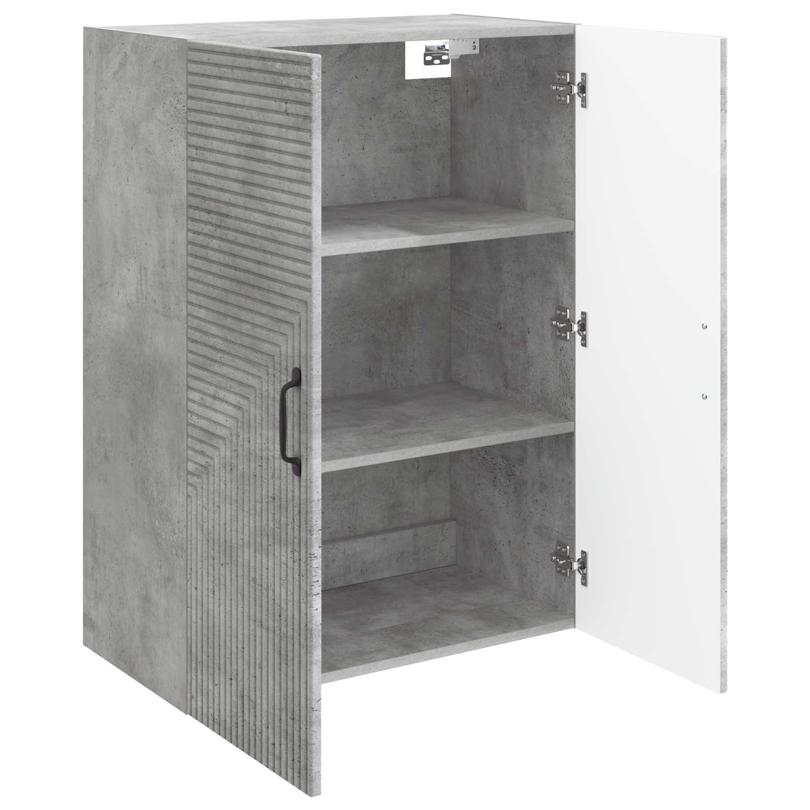 vidaXL Wall-Mounted Cabinet Concrete Grey 66 x 34.5 x 90 cm 3