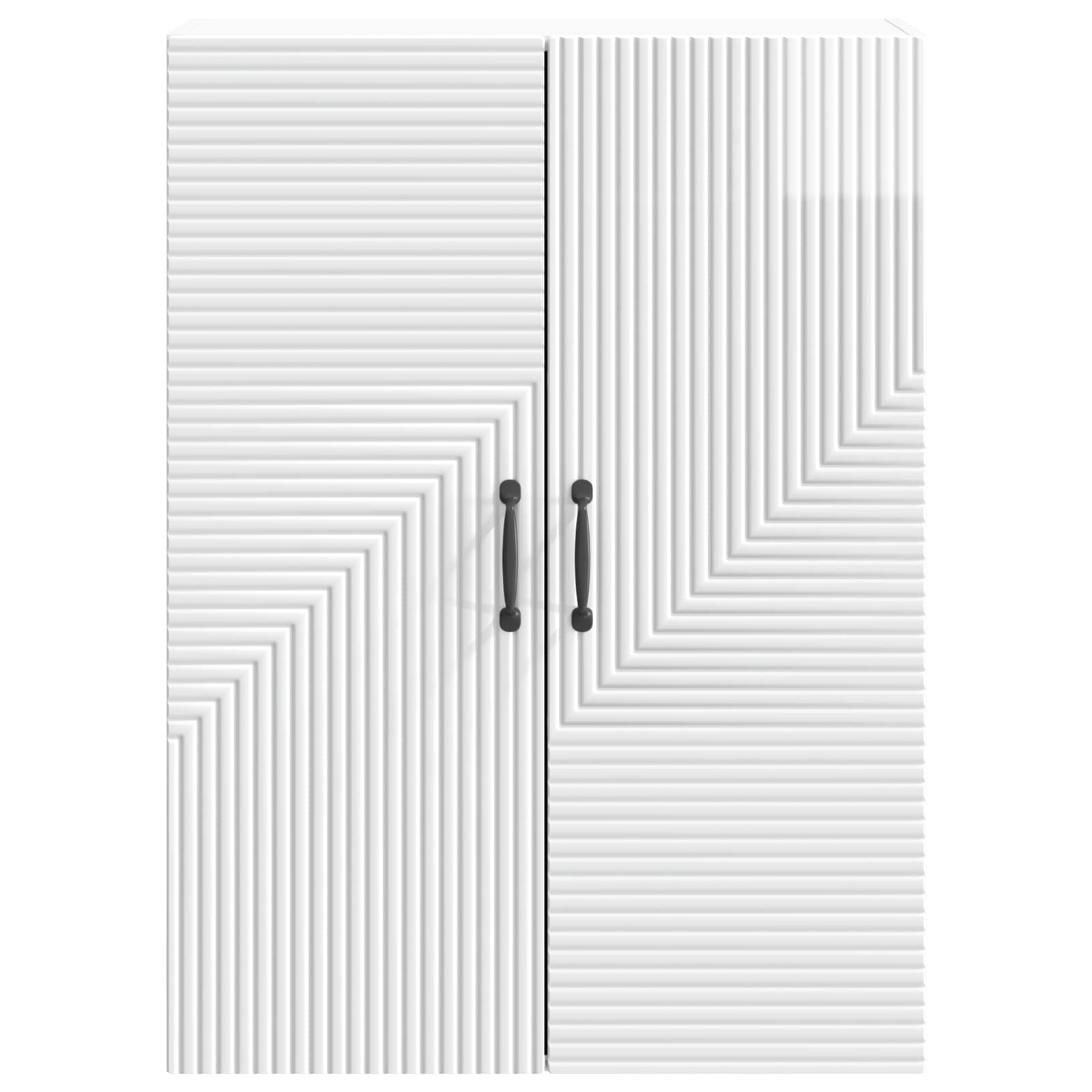 vidaXL Wall-Mounted Cabinet High Gloss White 66 x 34.5 x 90 cm 4