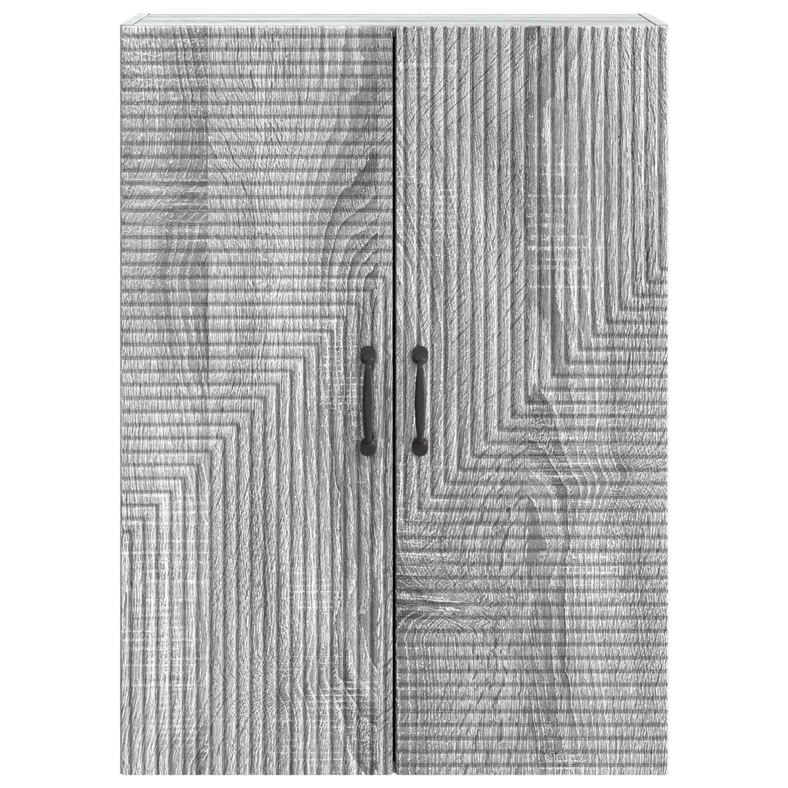 vidaXL Wall-Mounted Cabinet Grey Sonoma 66 x 34.5 x 90 cm 4