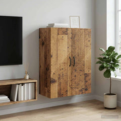 vidaXL Wall-Mounted Cabinet Old Wood 66 x 34.5 x 90 cm Engineered Wood 1