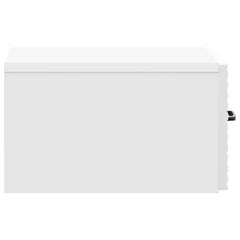 vidaXL Wall-Mounted Bedside Cabinet High Gloss White 34.5 x 33 x 20 cm 6