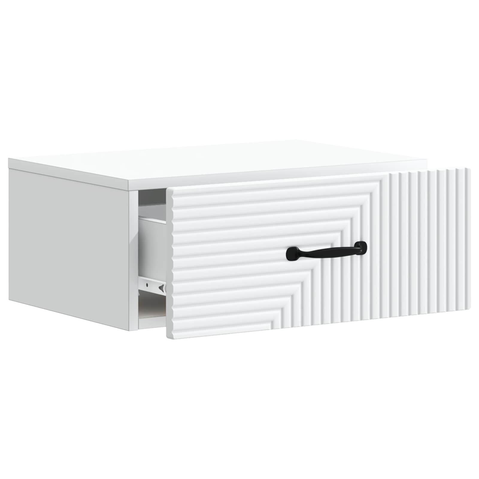 vidaXL Wall-Mounted Bedside Cabinet White 49 x 34.5 x 20 cm 4