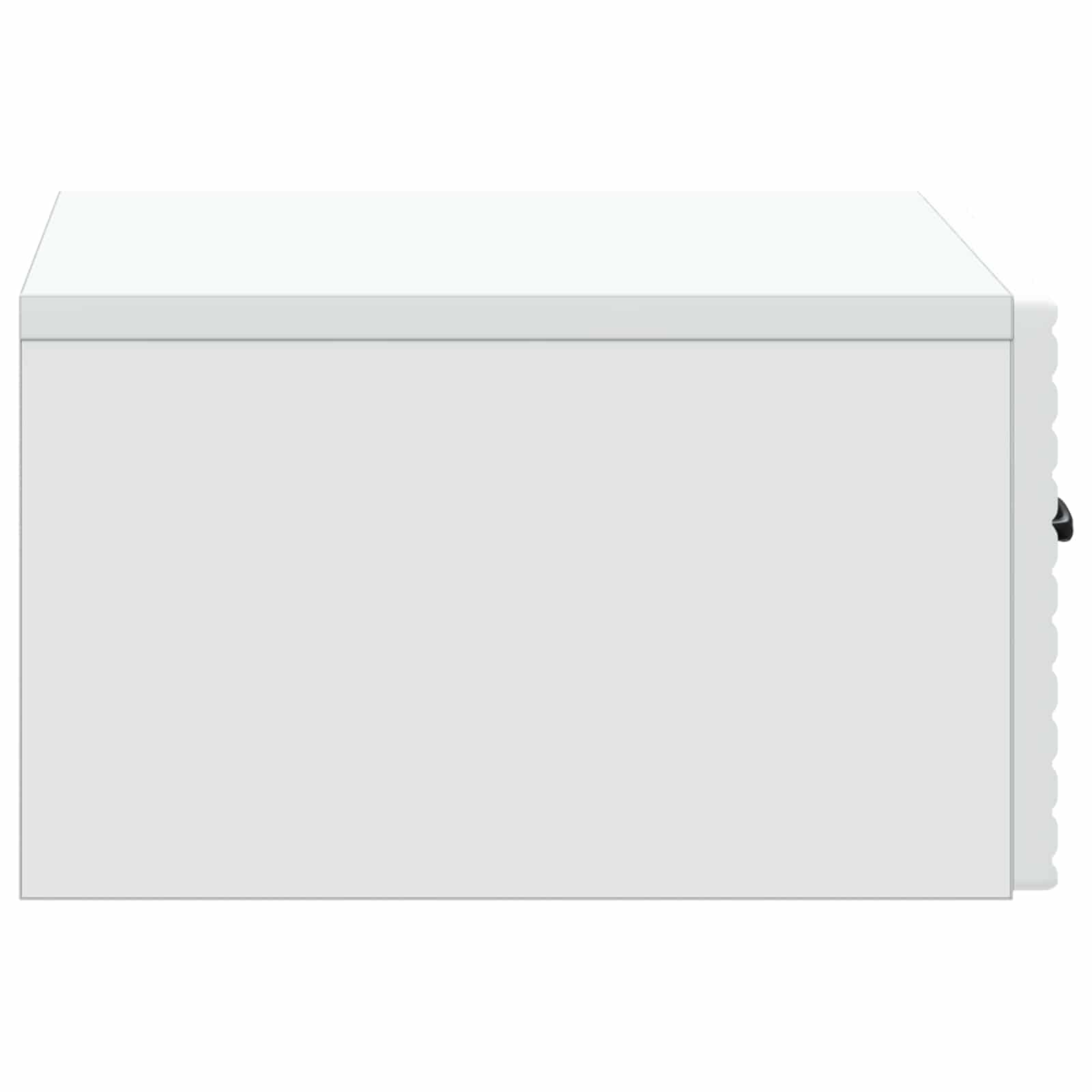vidaXL Wall-Mounted Bedside Cabinet White 49 x 34.5 x 20 cm 6