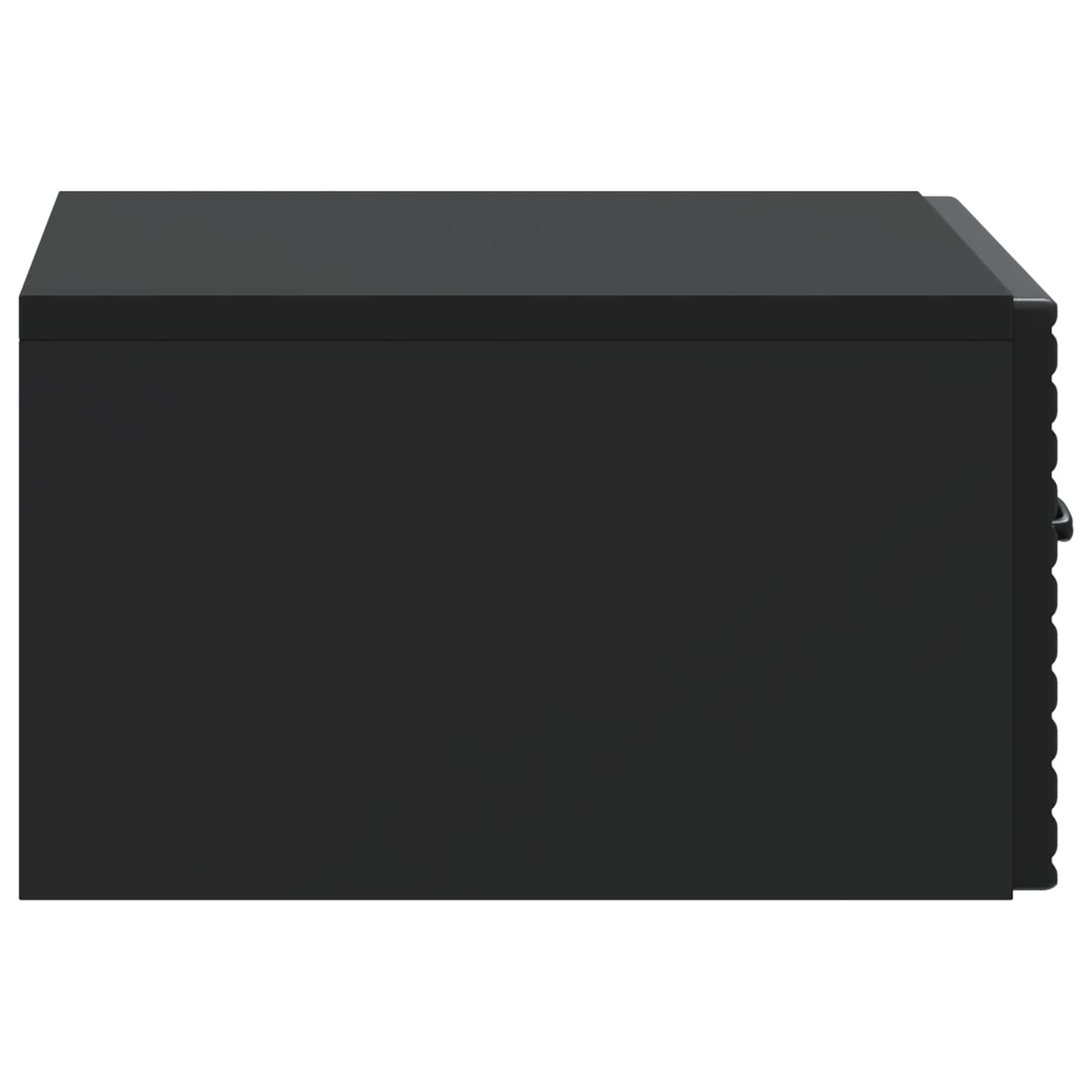 vidaXL Wall-Mounted Bedside Cabinet Black 49 x 34.5 x 20 cm 6