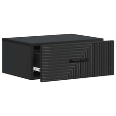 vidaXL Wall-Mounted Bedside Cabinet 2 pcs Black 49 x 34.5 x 20 cm 6