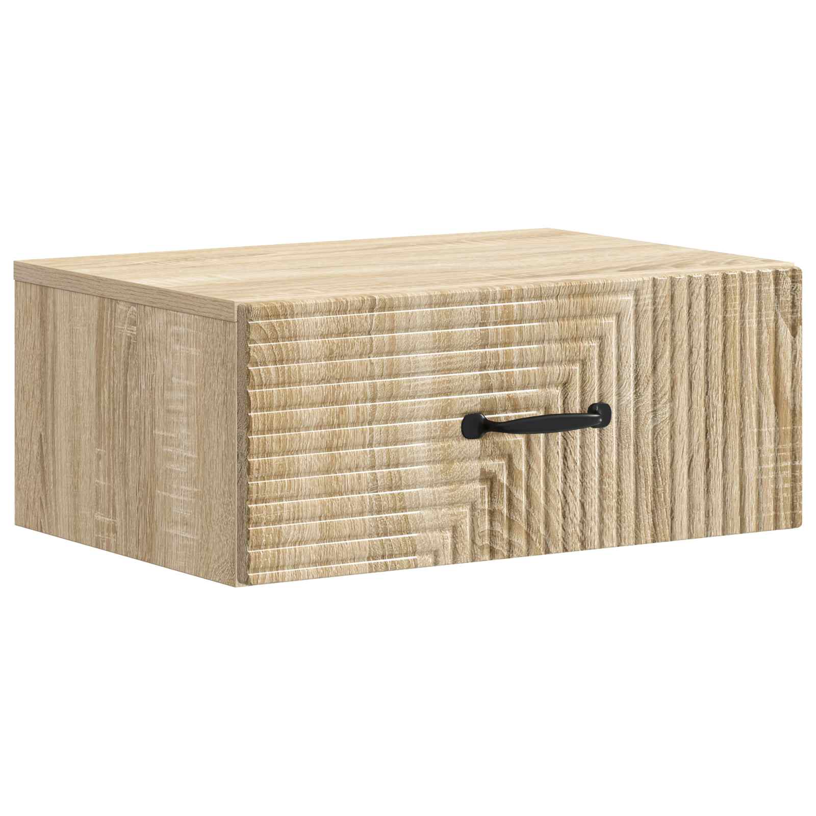 vidaXL Wall-Mounted Bedside Cabinet Sonoma Oak 49 x 34.5 x 20 cm 2