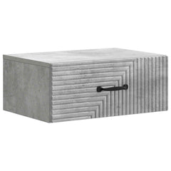 vidaXL Wall-Mounted Bedside Cabinet 2 pcs Concrete Grey 5