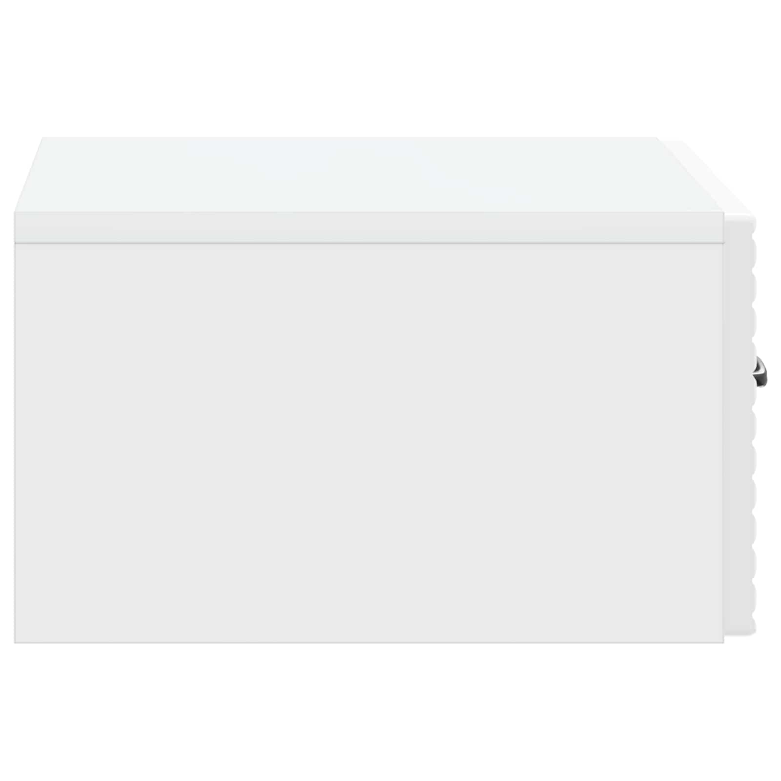 vidaXL Wall-Mounted Bedside Cabinet High Gloss White 49 x 34.5 x 20 cm 6