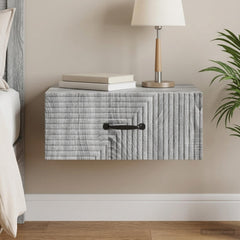 vidaXL Wall-Mounted Bedside Cabinet Grey Sonoma 49 x 34.5 x 20 cm 1