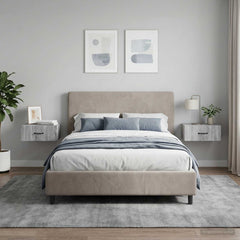 vidaXL Wall-Mounted Bedside Cabinet 2 pcs Grey Sonoma 1