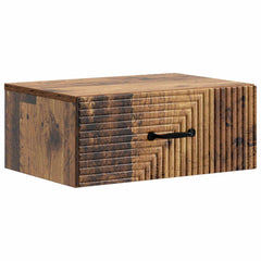 vidaXL Wall-Mounted Bedside Cabinet 2 pcs Old Wood 49 x 34.5 x 20 cm 5