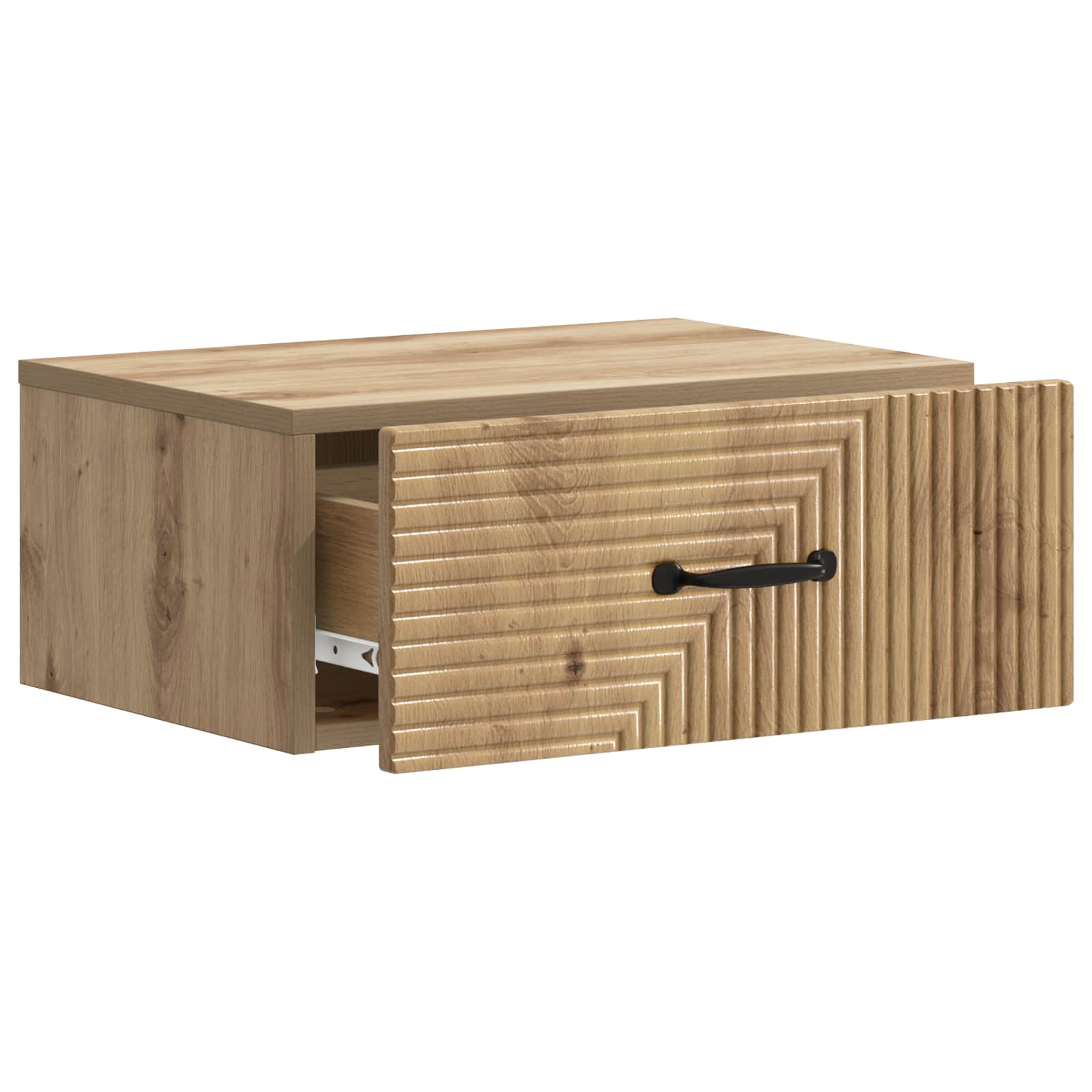 vidaXL Wall-Mounted Bedside Cabinet Artisan Oak 49 x 34.5 x 20 cm 4