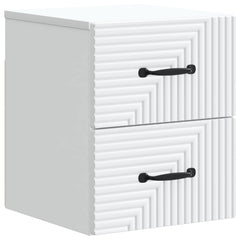 vidaXL Wall-Mounted Bedside Cabinet White 34.5 x 33 x 40 cm 2