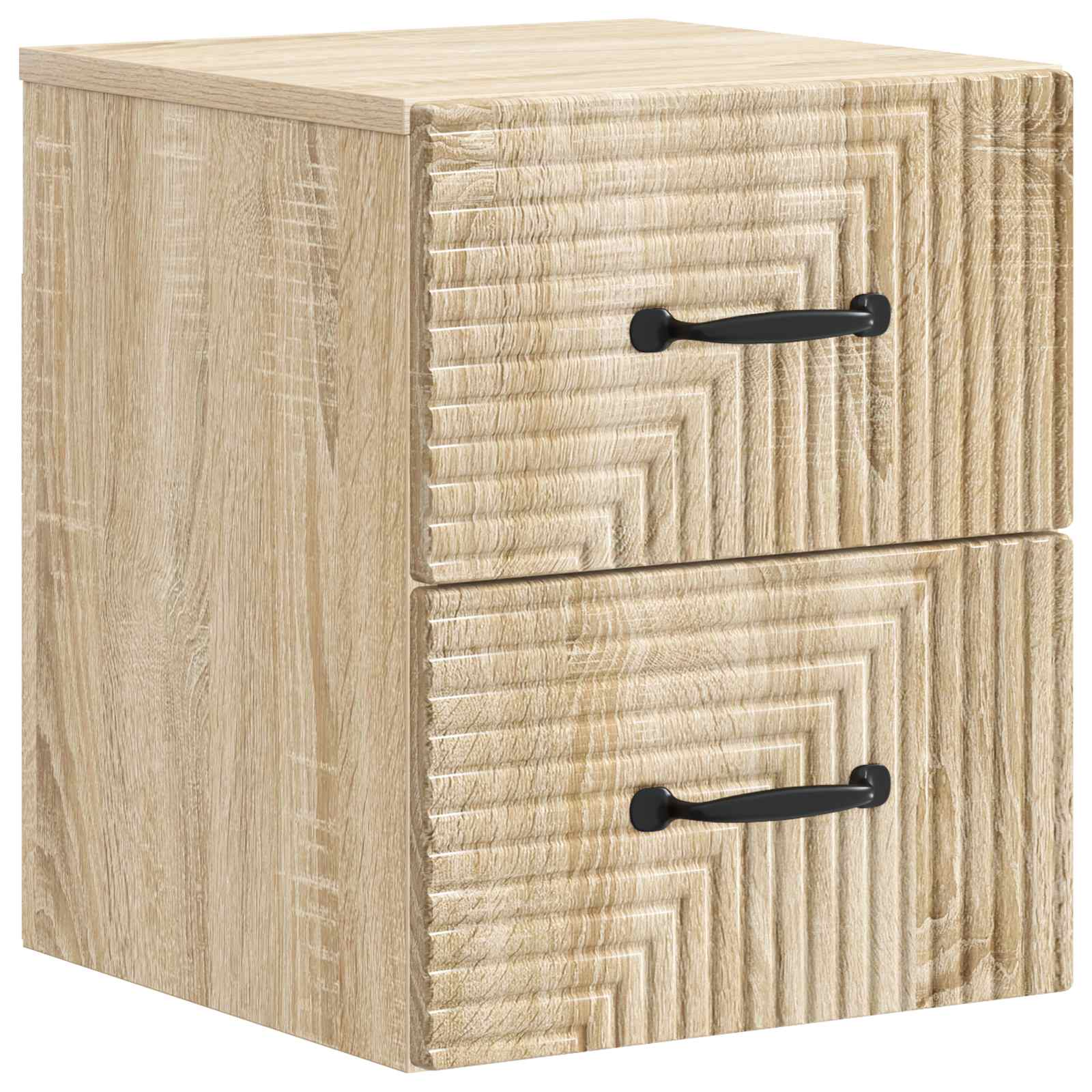 vidaXL Wall-Mounted Bedside Cabinet Sonoma Oak 34.5 x 33 x 40 cm 2