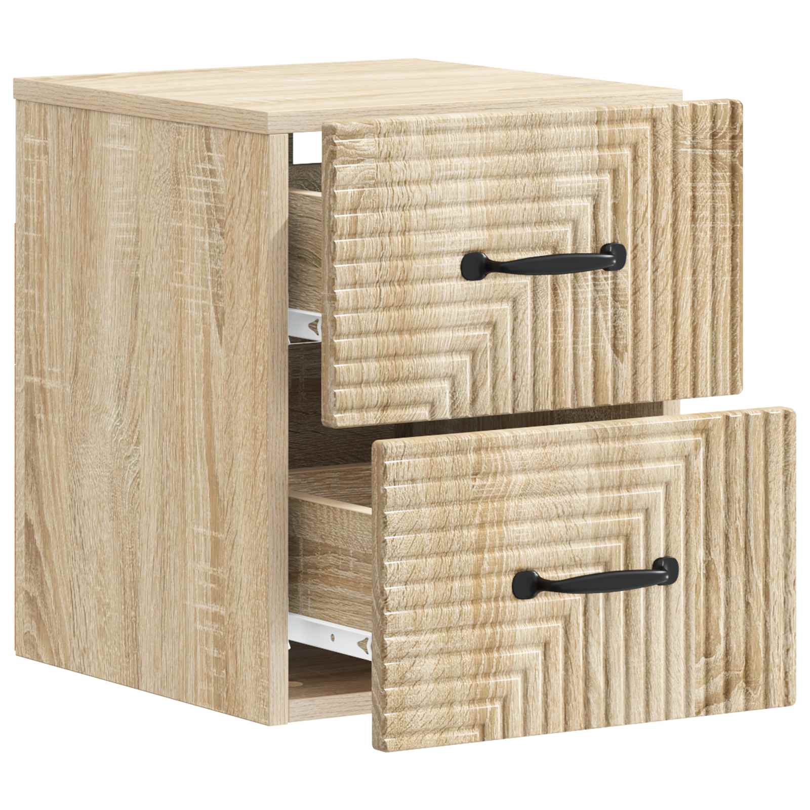 vidaXL Wall-Mounted Bedside Cabinet Sonoma Oak 34.5 x 33 x 40 cm 4