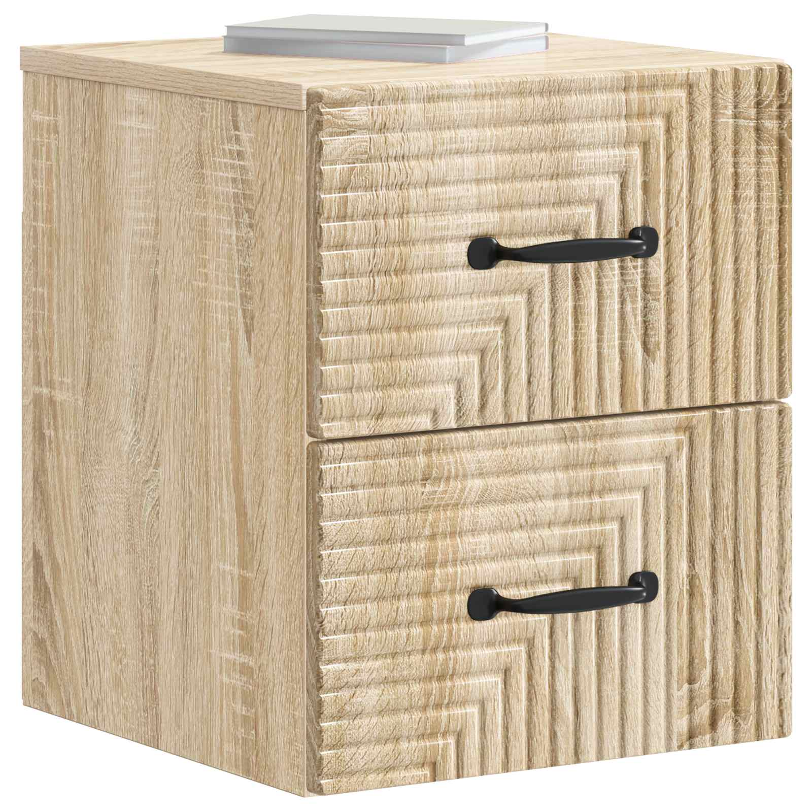 vidaXL Wall-Mounted Bedside Cabinet Sonoma Oak 34.5 x 33 x 40 cm 3