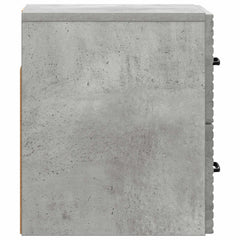 vidaXL Wall-Mounted Bedside Cabinet Concrete Grey 34.5 x 33 x 40 cm 6