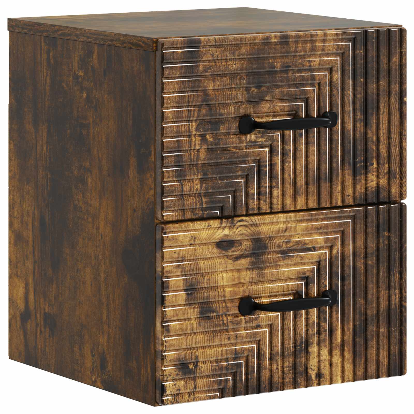 vidaXL Wall-Mounted Bedside Cabinet Smoked Oak 34.5 x 33 x 40 cm 2