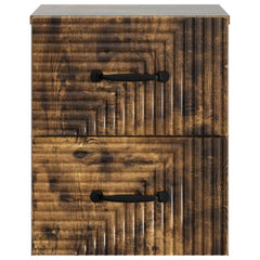 vidaXL Wall-Mounted Bedside Cabinet Smoked Oak 34.5 x 33 x 40 cm 5