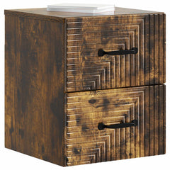 vidaXL Wall-Mounted Bedside Cabinet Smoked Oak 34.5 x 33 x 40 cm 3