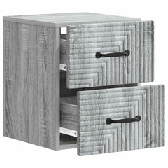 vidaXL Wall-Mounted Bedside Cabinet Grey Sonoma 34.5 x 33 x 40 cm 4
