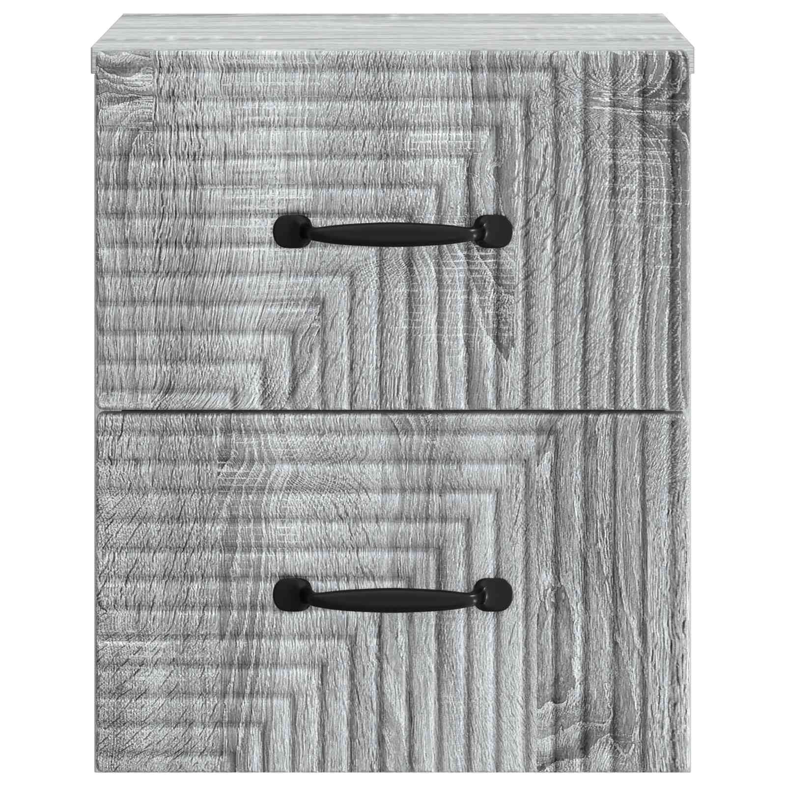 vidaXL Wall-Mounted Bedside Cabinet Grey Sonoma 34.5 x 33 x 40 cm 5