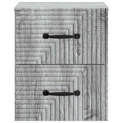 vidaXL Wall-Mounted Bedside Cabinet Grey Sonoma 34.5 x 33 x 40 cm 5