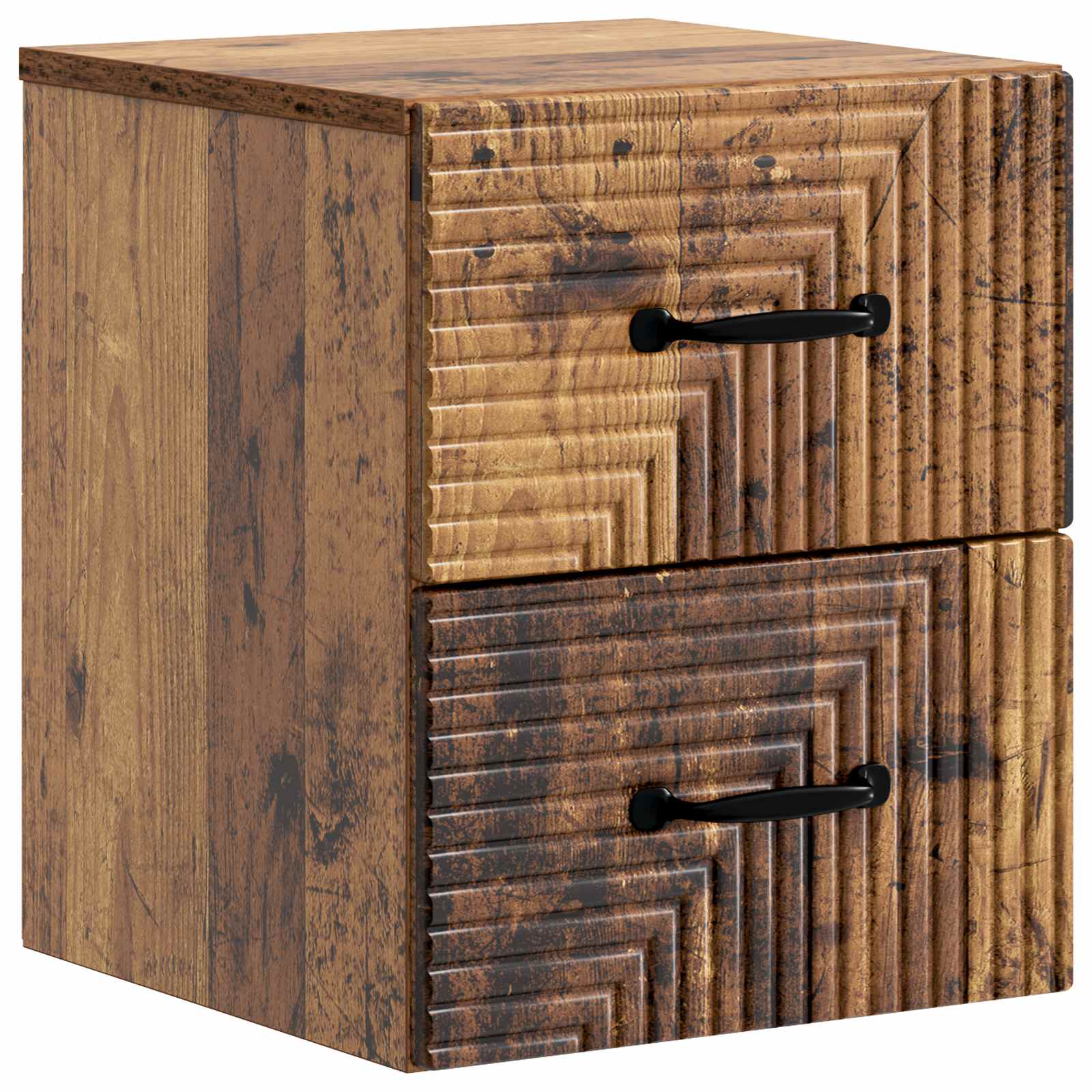 vidaXL Wall-Mounted Bedside Cabinet Old Wood 34.5 x 33 x 40 cm 2