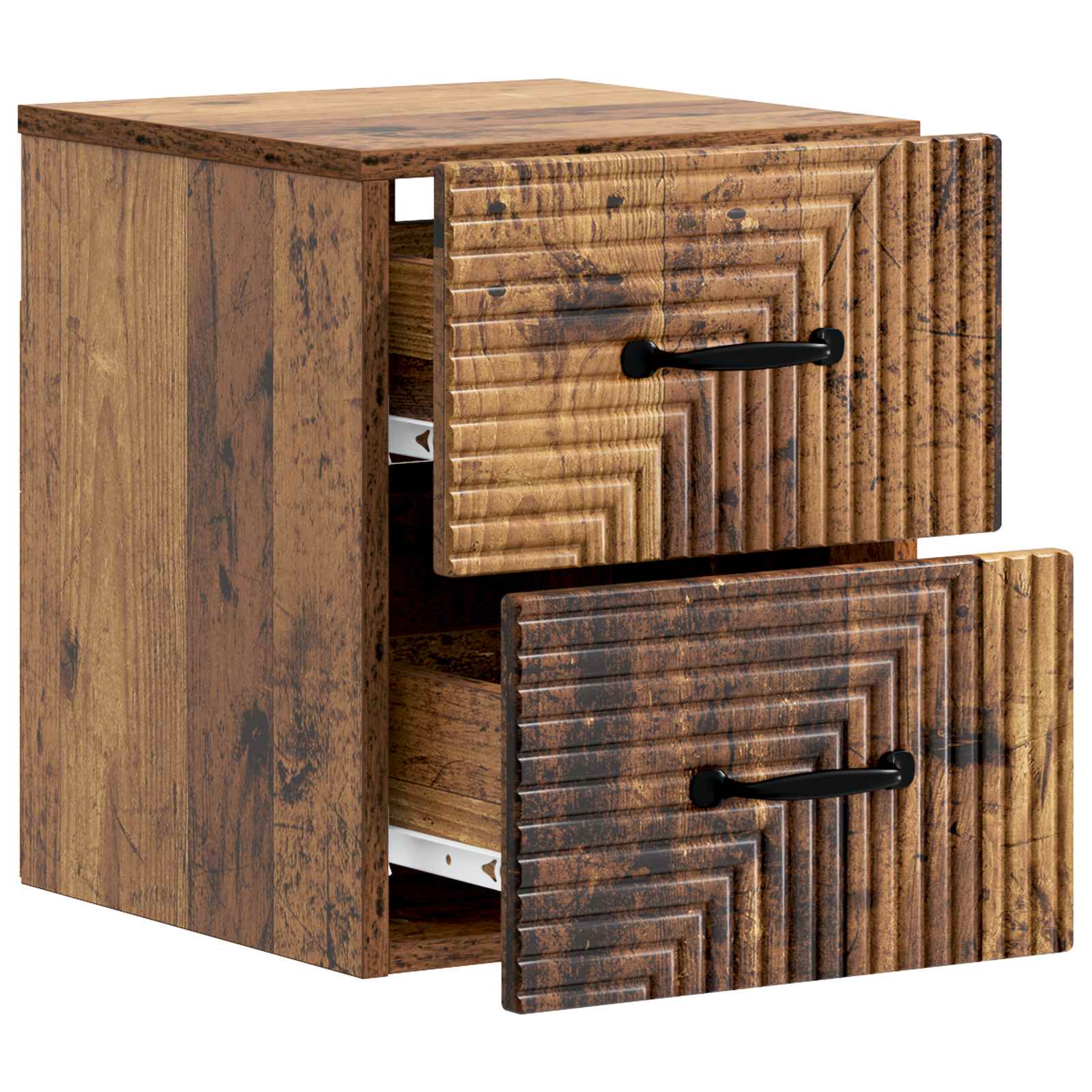 vidaXL Wall-Mounted Bedside Cabinet Old Wood 34.5 x 33 x 40 cm 4