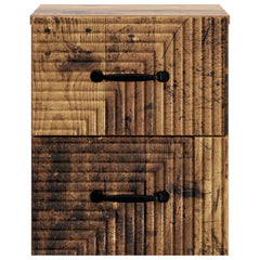 vidaXL Wall-Mounted Bedside Cabinet Old Wood 34.5 x 33 x 40 cm 5