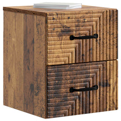vidaXL Wall-Mounted Bedside Cabinet Old Wood 34.5 x 33 x 40 cm 3