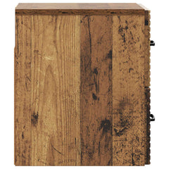 vidaXL Wall-Mounted Bedside Cabinet Old Wood 34.5 x 33 x 40 cm 6