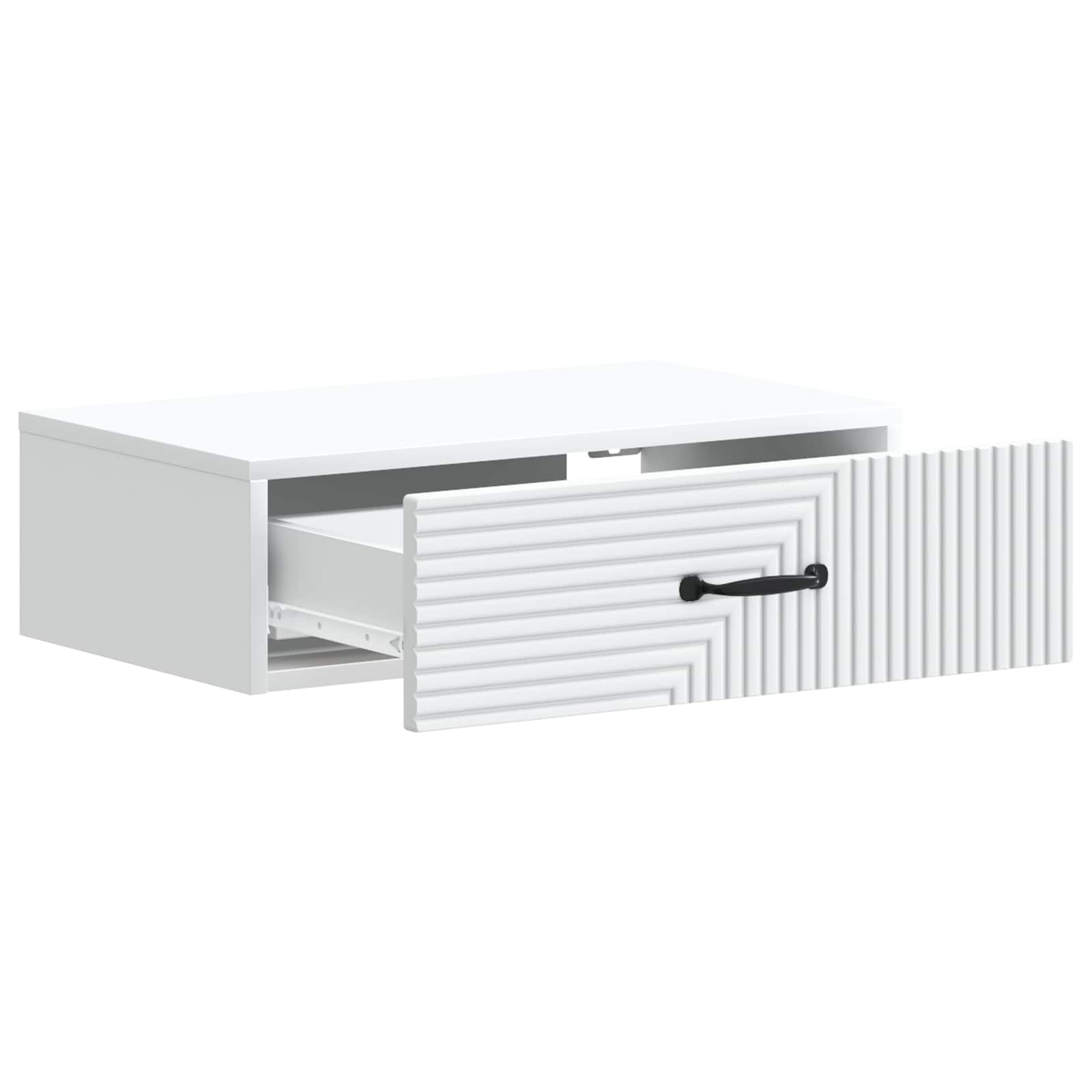 vidaXL Wall-Mounted Side Table White 59 x 34.5 x 17 cm Engineered Wood 4