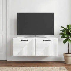 vidaXL Wall-Mounted TV Cabinet High Gloss White 78.5 x 41 x 30 cm 4