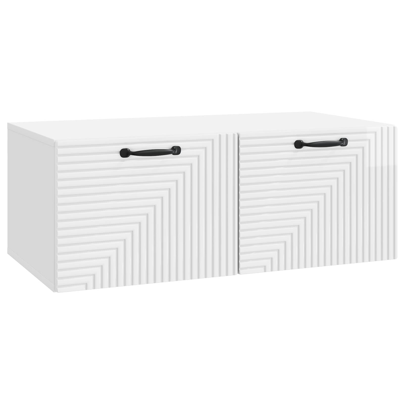 vidaXL Wall-Mounted TV Cabinet High Gloss White 78.5 x 41 x 30 cm 2