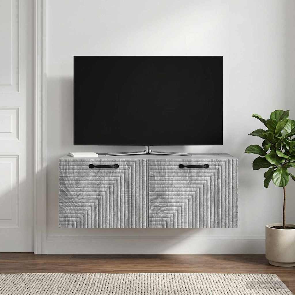 Wall-Mounted TV Cabinet 78.5 x 41 x 30 cm Grey sonoma
