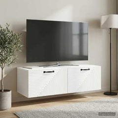 vidaXL Wall-Mounted TV Cabinet White 98 x 41 x 30 cm Engineered Wood 4