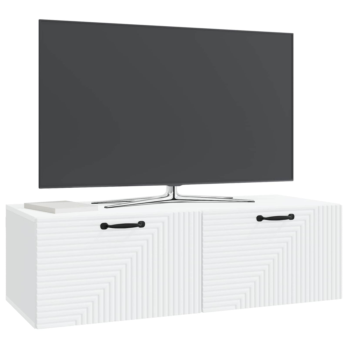Wall-Mounted TV Cabinet 98 x 41 x 30 cm Drop 41 cm Width 98 cm White