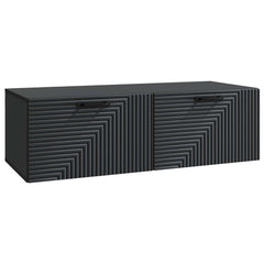 vidaXL Wall-Mounted TV Cabinet Black 98 x 41 x 30 cm Engineered Wood 2
