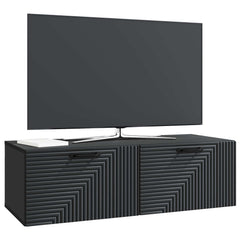 vidaXL Wall-Mounted TV Cabinet Black 98 x 41 x 30 cm Engineered Wood 3