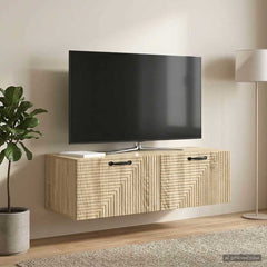 vidaXL Wall-Mounted TV Cabinet Wall-mounted Sonoma Oak 98 x 41 x 30 cm 1