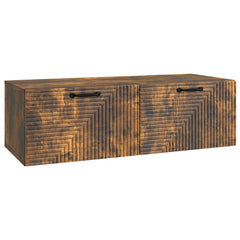 Wall-Mounted TV Cabinet 98 x 41 x 30 cm Drop 41 cm Width 98 cm Smoked oak