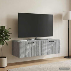 vidaXL Wall-Mounted TV Cabinet 98 x 41 x 30 cm Grey Sonoma 1
