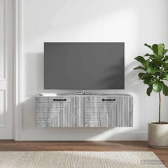 vidaXL Wall-Mounted TV Cabinet 98 x 41 x 30 cm Grey Sonoma 4