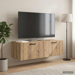 vidaXL Wall-Mounted TV Cabinet 98 x 41 x 30 cm Artisan Oak 4