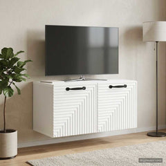 vidaXL Wall-Mounted TV Cabinet White 59.5 x 31 x 30 cm Engineered Wood 1