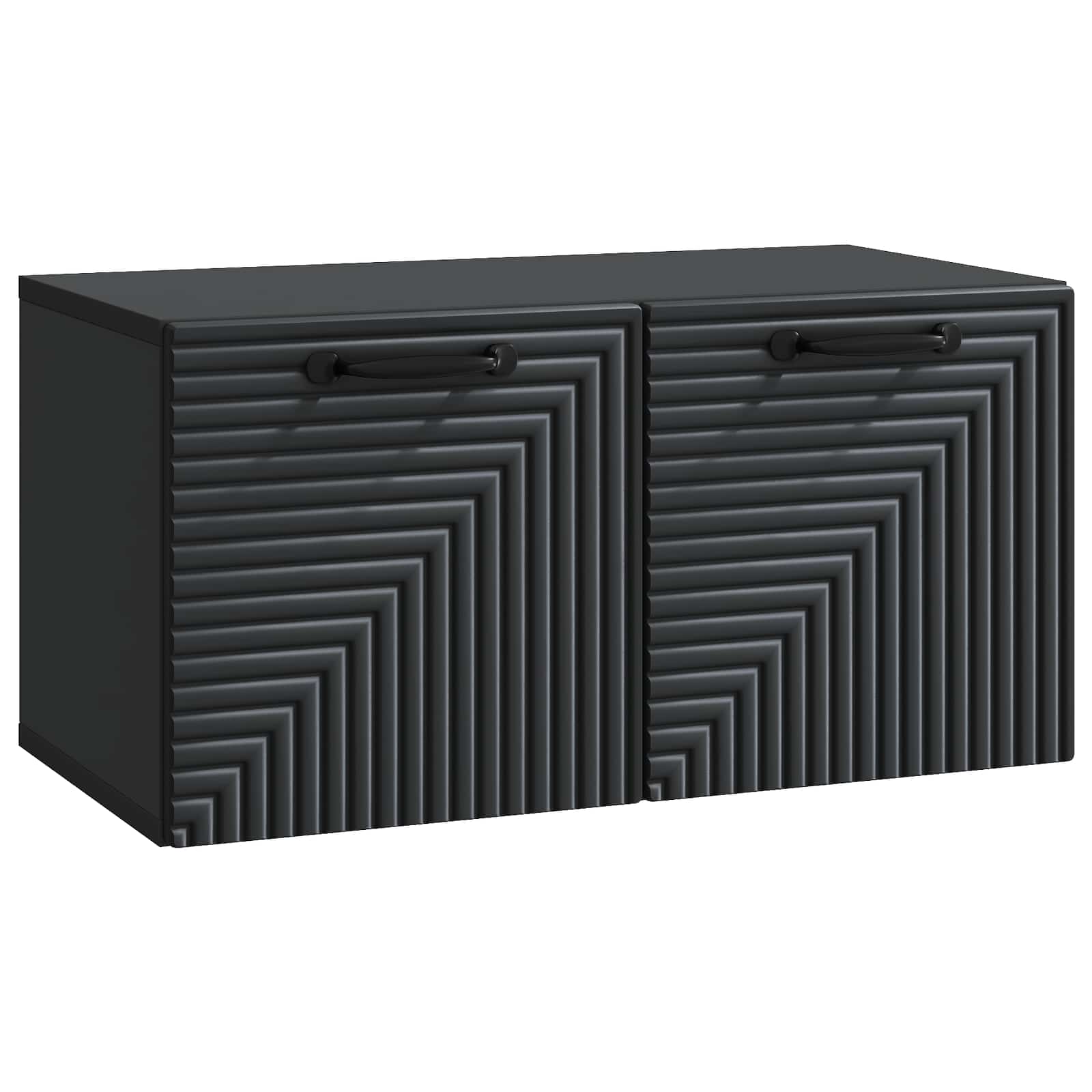 vidaXL Wall-Mounted TV Cabinet Black 59.5 x 31 x 30 cm Engineered Wood 2
