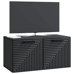 vidaXL Wall-Mounted TV Cabinet Black 59.5 x 31 x 30 cm Engineered Wood 3