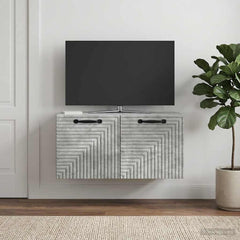 vidaXL Wall-Mounted TV Cabinet Concrete Grey 59.5 x 31 x 30 cm 1